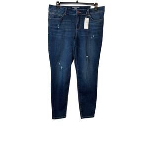 MAURICES Plus Size Everflex Dark Mid Rise Super Skinny Jean Women's Size 16